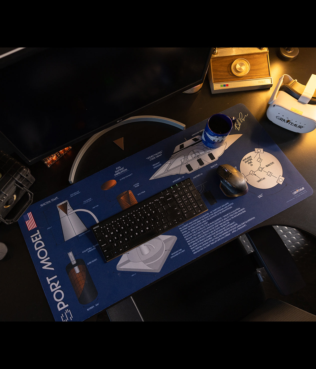 DESKTOP MAT: The Sport Model Collection Blue