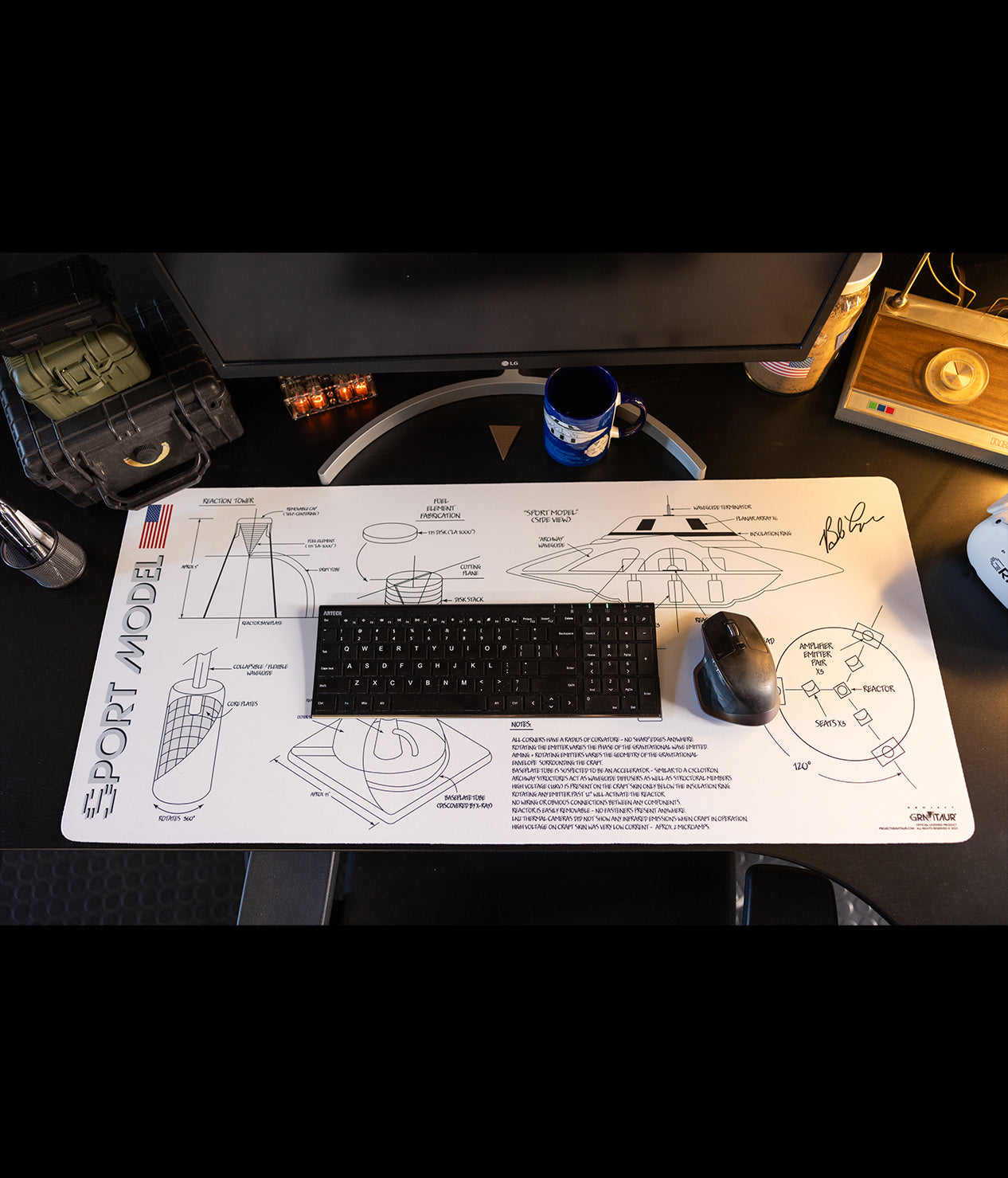 DESKTOP MAT: The Sport Model Collection White