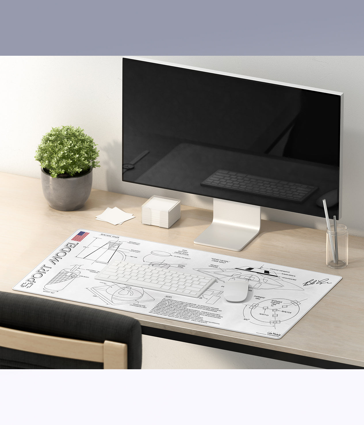 The Sport Model Collection Desktop Mat Outline