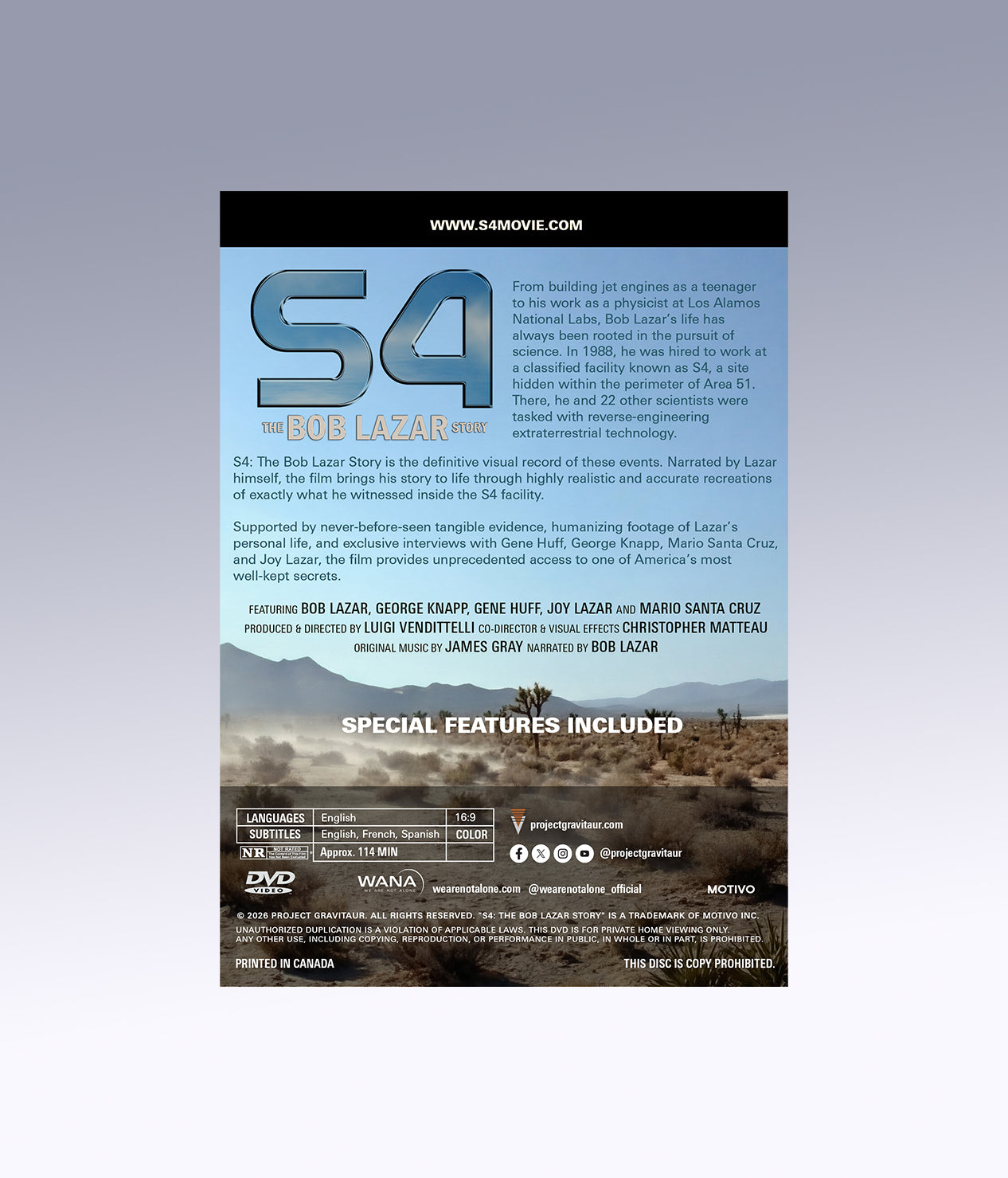 DVD PRE-ORDER: S4: The Bob Lazar Story – Project Gravitaur