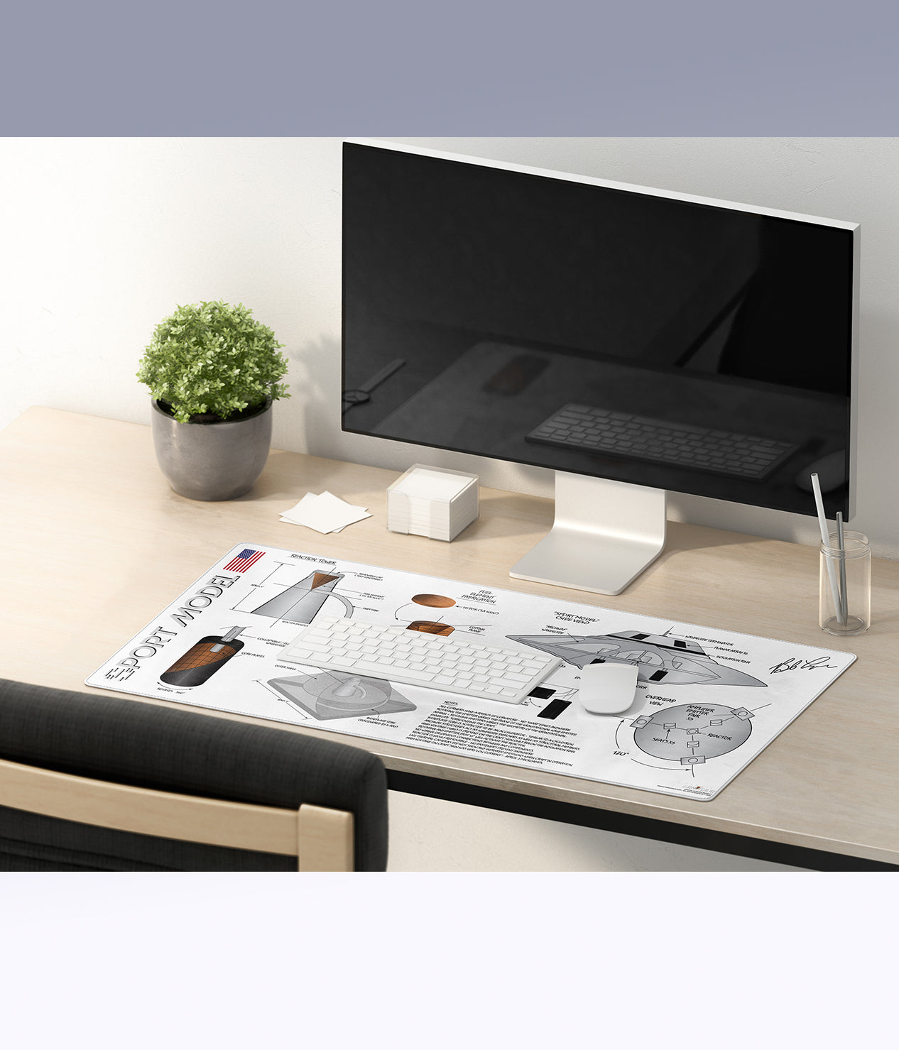 The Sport Model Collection Desktop Mat White